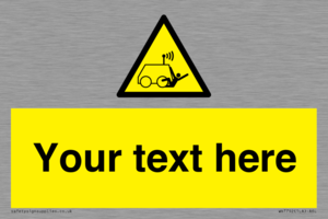 Custom warning run over by operator controlled machine