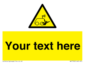 Custom warning run over by operator controlled machine