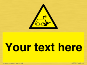 Custom warning run over by operator controlled machine