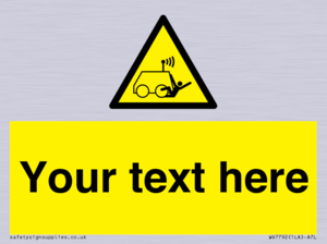 Custom warning run over by operator controlled machine