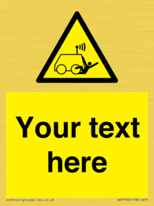 Custom warning run over by operator controlled machine