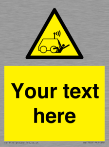 Custom warning run over by operator controlled machine