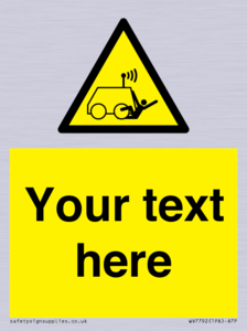 Custom warning run over by operator controlled machine