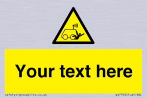 Custom warning run over by operator controlled machine