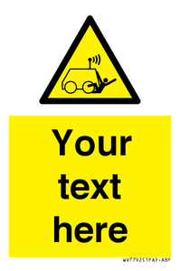 Custom warning run over by operator controlled machine