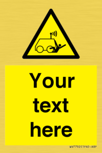 Custom warning run over by operator controlled machine