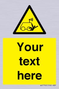 Custom warning run over by operator controlled machine