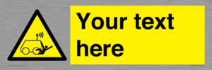Custom warning run over by operator controlled machine