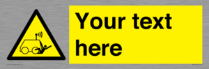 Custom warning run over by operator controlled machine