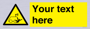 Custom warning run over by operator controlled machine
