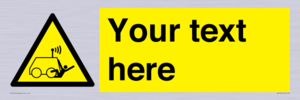 Custom warning run over by operator controlled machine
