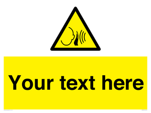 Custom warning sudden loud noise