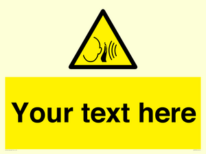 Custom warning sudden loud noise