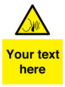 Custom warning sudden loud noise