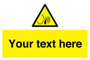 Custom warning sudden loud noise