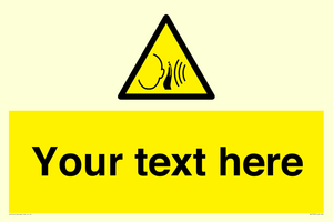 Custom warning sudden loud noise