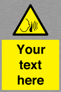 Custom warning sudden loud noise