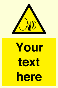 Custom warning sudden loud noise