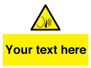 Custom warning sudden loud noise