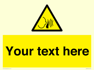 Custom warning sudden loud noise