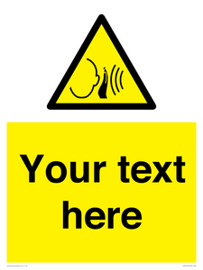 Custom warning sudden loud noise