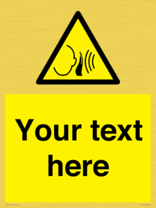 Custom warning sudden loud noise