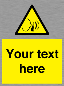 Custom warning sudden loud noise