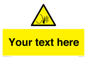 Custom warning sudden loud noise