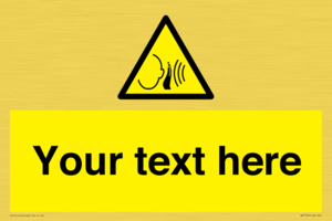 Custom warning sudden loud noise