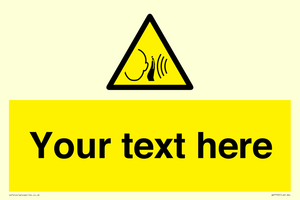 Custom warning sudden loud noise