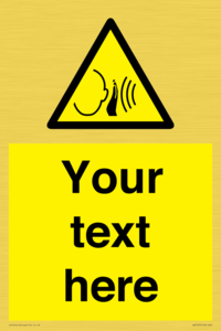 Custom warning sudden loud noise