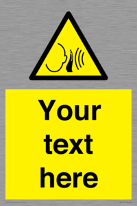 Custom warning sudden loud noise