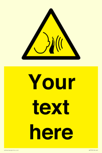 Custom warning sudden loud noise