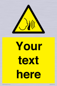 Custom warning sudden loud noise