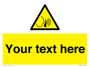 Custom warning sudden loud noise