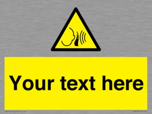 Custom warning sudden loud noise