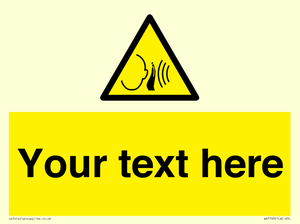 Custom warning sudden loud noise