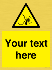 Custom warning sudden loud noise