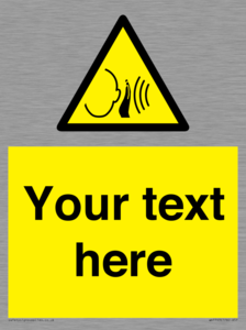 Custom warning sudden loud noise