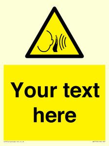 Custom warning sudden loud noise