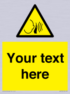 Custom warning sudden loud noise