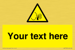 Custom warning sudden loud noise