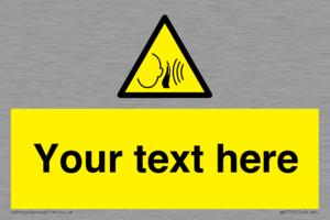 Custom warning sudden loud noise