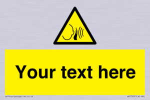 Custom warning sudden loud noise