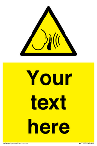 Custom warning sudden loud noise