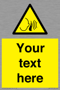 Custom warning sudden loud noise