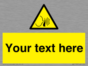 Custom warning sudden loud noise