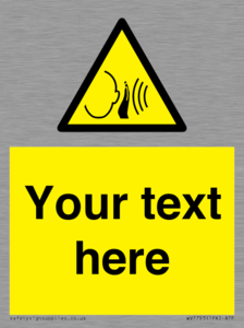 Custom warning sudden loud noise