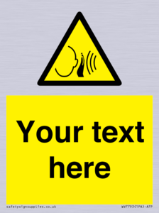 Custom warning sudden loud noise