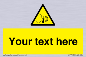 Custom warning sudden loud noise